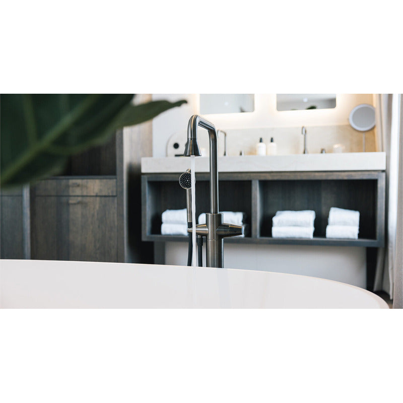 JEE-O cone free-standing mixer as an eye-catcher in the modern spa bathroom - design solution for architects and the hotel industry
